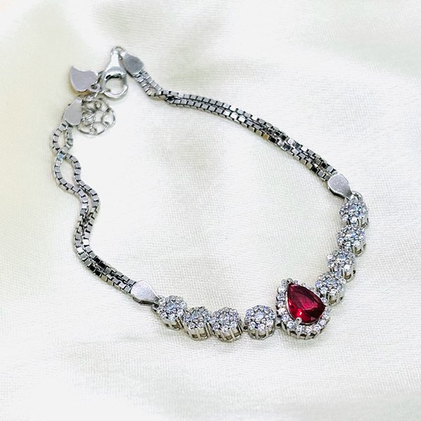 Ruby Teardrop Bracelet